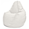 Fotoliu BeanBag din velur Maserrati, marimea "L" culoarea alba