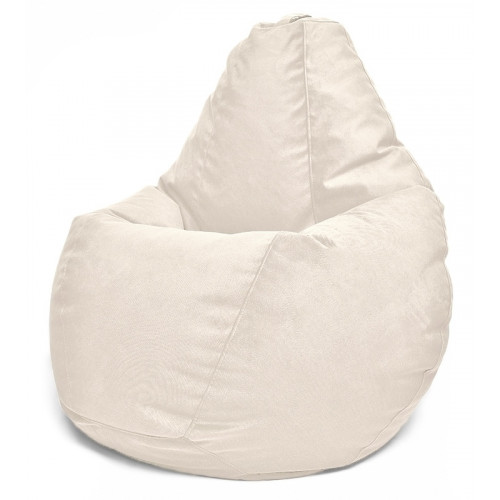 Fotoliu BeanBag din velur Maserrati, marimea "XL" culoare vanil