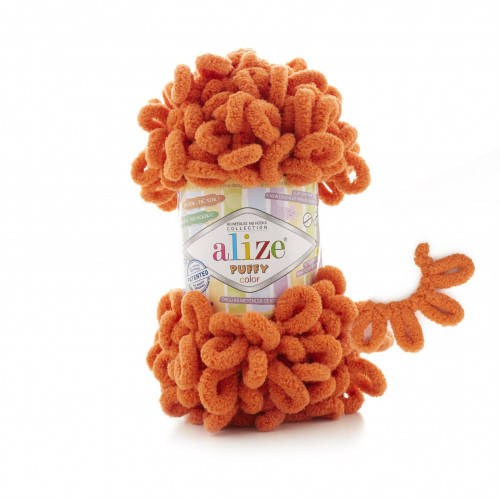 Alize Puffy 06 Тёмно-оранжевый — стильная пряжа для уюта в доме
