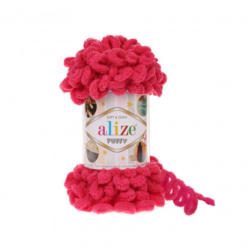 Alize Puffy 149 Тёмно-розовый — стильная пряжа для уютных изделий