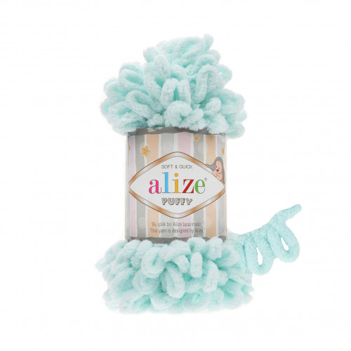 Alize Puffy Светлая мята – Нежность в каждом узоре