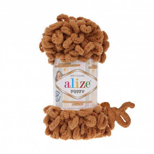 Alize Puffy 179 Светло-коричневый — универсальная пряжа для стильных изделий