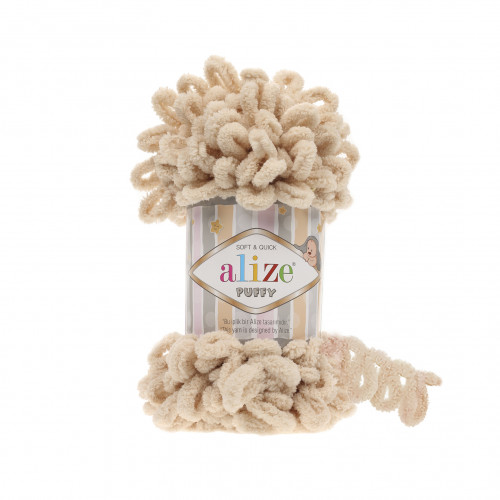 Alize Puffy 310 Светло-бежевый — универсальная пряжа для стильных идей