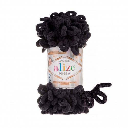 Alize Puffy 60 Чёрный – универсальная пряжа для стильных идей