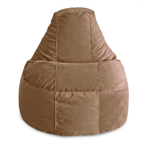 Fotoliu Bean Bag Lux din velur, culoare latte