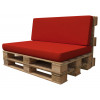 Красные подушки для мебели из поддонов – яркость и комфорт от BeanBag.md  