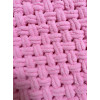 Плед ручной работы из пряжи Alize Puffy, розовый, 100x120 см